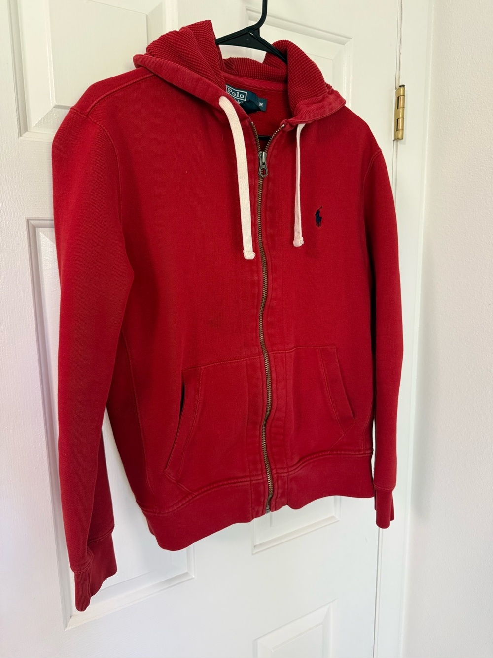 Polo by Ralph Lauren Red Full-Zip Hoodie Sweatshirt Men’s Med - Picture 4 of 6